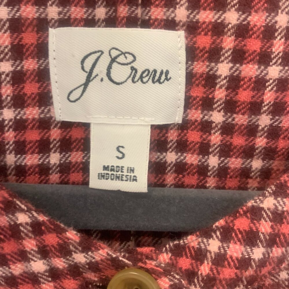 J.Crew Red Gingham Mini Dress Size S Plaid 90s Preppy Cottagecore - Picture 4 of 6